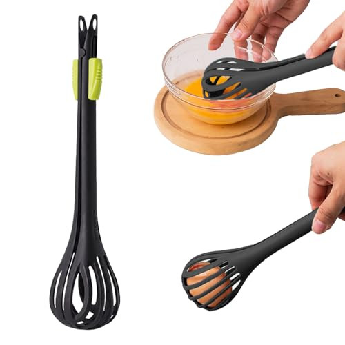 XQMMGO Multifunctionele eierklopper met comfortabele grip, zwart