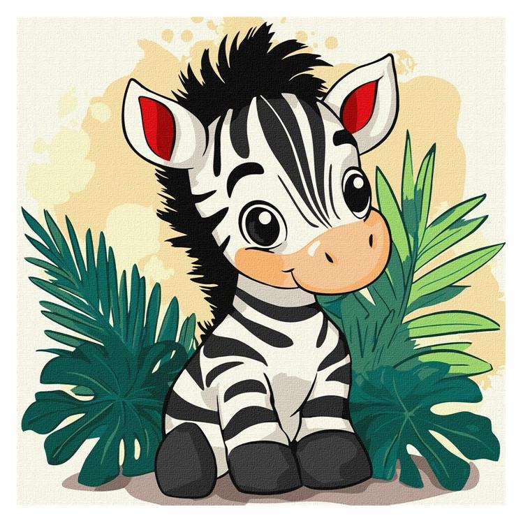 Ideyka Malen nach Zahlen - Fröhliche Zebra-Kinder (KHO1273)