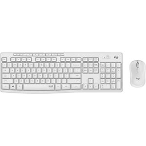Logitech Tastatur Wireless Combo MK295 Silent, mit Funkmaus, geräuscharm, weiß