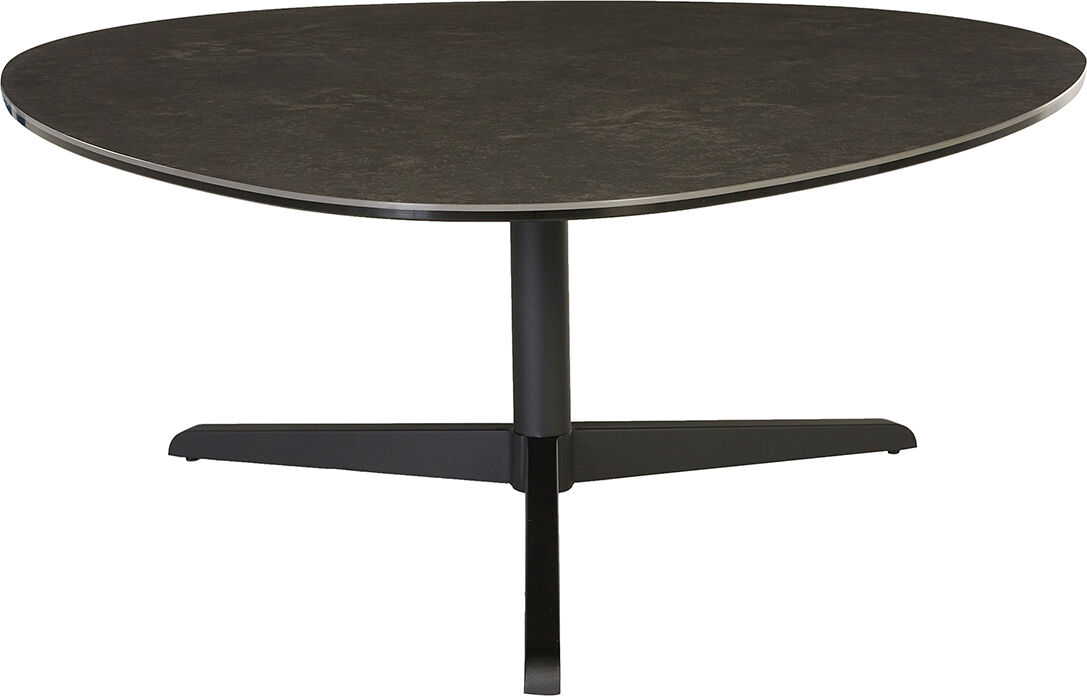 Miliboo Design-Couchtisch aus schwarzer Keramik und Metall L100 cm LEWA