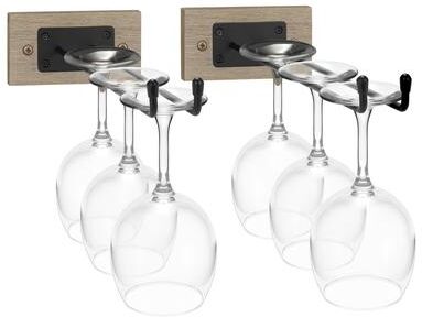 Sorbus "Glass Holder Stemware Rack Set (Set of 6) - 12"" L x 4.75"" W x 2.5""H"
