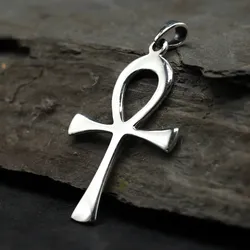 Drachensilber Ankh Schmuck Anhänger ägyptisch schlicht 925 Silber - Silber