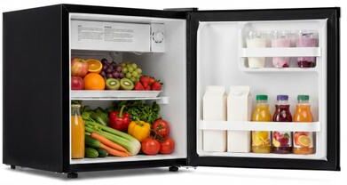 Costway Compact Mini Fridge with 7-Level Adjustable Thermostat-Black