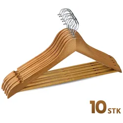 3e-1292057 Konfektionsbügel Holz 10er mit Steg