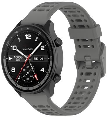 United Watch Sport Band Breathable Silicone Watch Band Soft Replacement Sport Watch Strap dark Gray