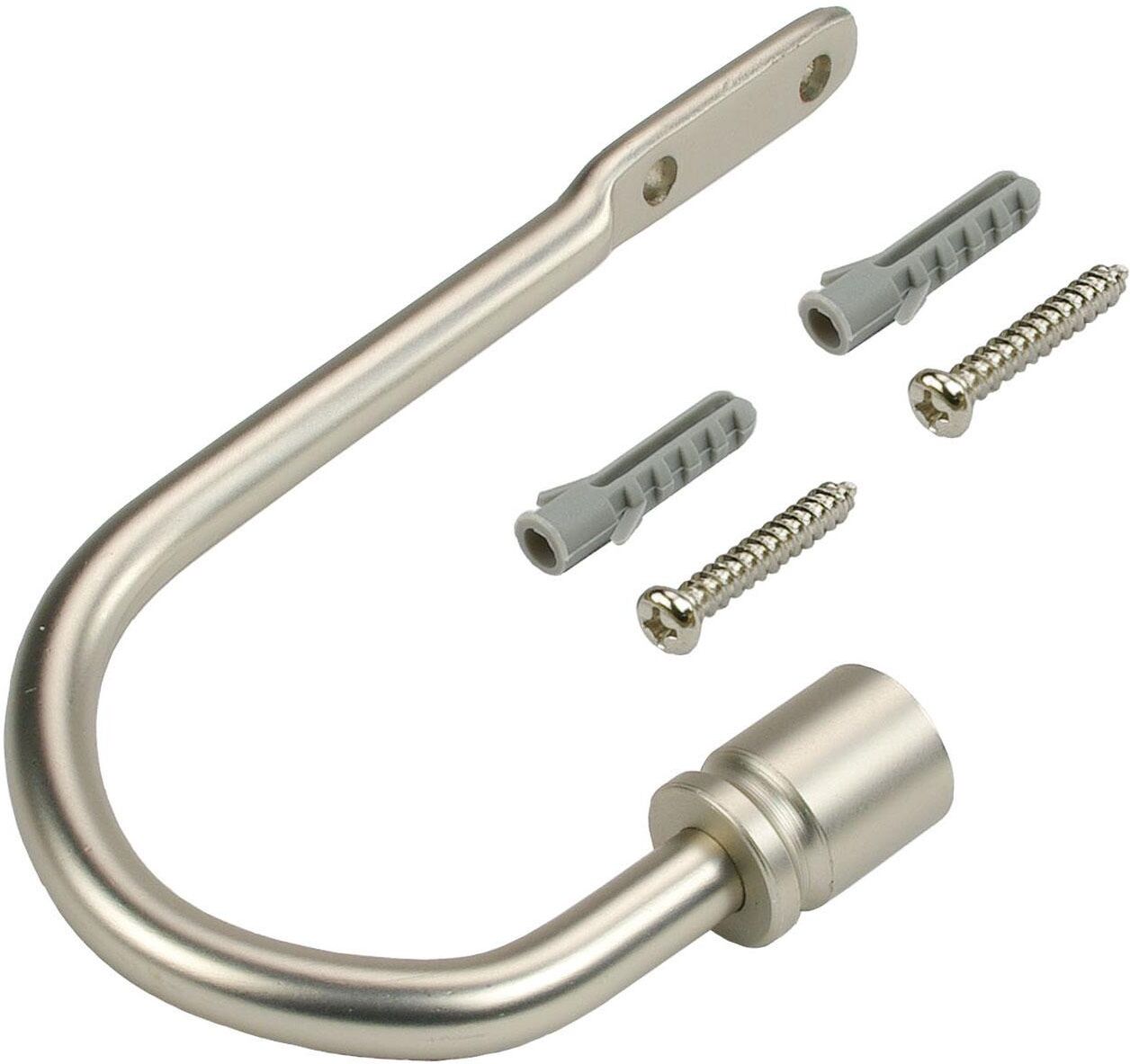 Raffhalter LIEDECO Gr. 1, silber (chromfarben, matt), Blacklist, Metall, Raffhalter, Raffhalter, für Gardinenstangen Ø 16 mm chromfarben, matt Blacklist
