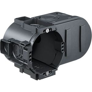 Kaiser-Elektro Unterputzdose 1068-05 UP1, 149 x 80 mm, M32 Rohrstutzen, schwarz, kombinierbar, Einbautiefe 68 mm