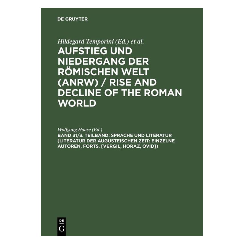 De Gruyter Aufstieg u.Nieder.röm.Welt.Abt.2/31/3 (Deutsch, Hardcover, Wolfgang Haase) (66438863)