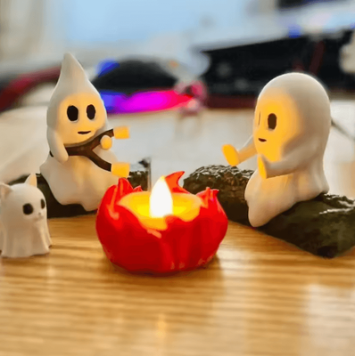 Inspire Curations Halloween Ghost Campfire Decoration Set Spooky Haunted House Party Prop 1set Cat