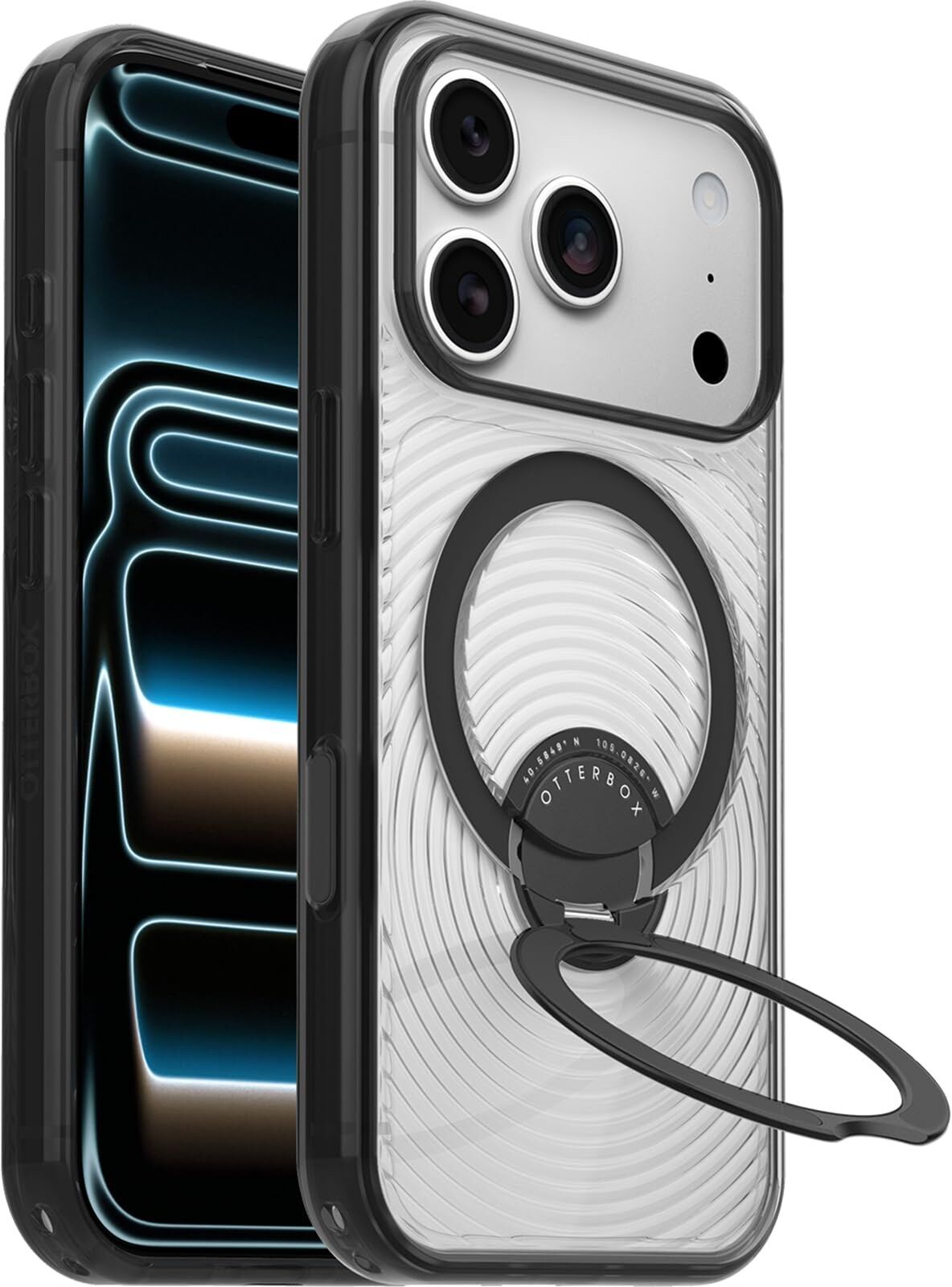 OtterBox Symmetry Stand MagSafe Case for iPhone 18 Pro/17 Pro, Clear/Black