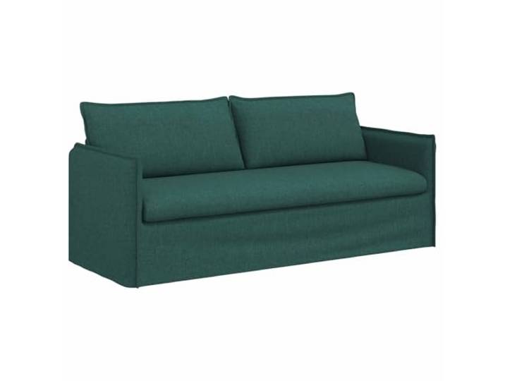 IBUQDDV Sofa Dunkelgrün 196 x 82 x 85 cm Stoff Metallrahmen,modular anordenbar,Stoffbezug,schwarzer Rahmen,klare Linien,Schaum-und-Faser-Kissen
