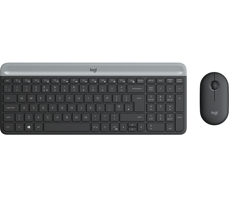 Logitech Slim WRLS.Keyboard-Mouse Combo Maus (920-009198)