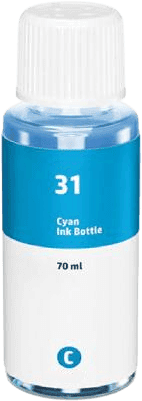 HP 31 Cyan Kompatibel Blæk Refill 8000 Sider (1vu26ae)