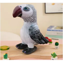 Plüsch-Graupapagei-Maskottchen 20 cm