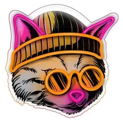 Forever Light Neon ART LED CAT DREAMER mehrfarbig FLA04, Dauerlicht, Mehrfarbig