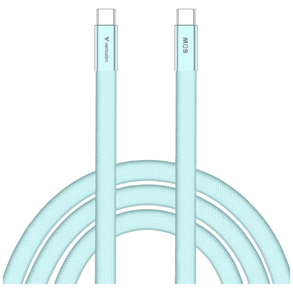 Verbatim Sync & Charge USB-C naar USB-C kabel, 60W, 120 cm, blauw