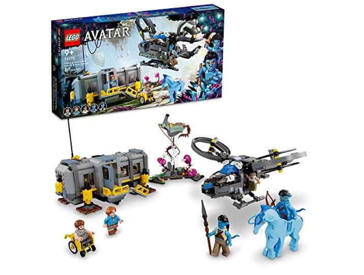 LEGO Avatar Floating Mountains Site 26 und RDA Samson 75573 - Spielzeughubschrauber mit 5 Minifiguren und Direhorse-Tierfigur, Spiel inspiriert durch den Film, Geschenkidee für Kinder ab