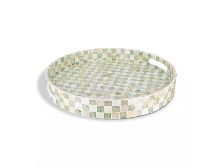Plateau Rond En Coquille De Capiz\, Zolya