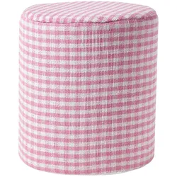 SITZPOUF Vichy-Karo rosa, Hocker rund 40/40/42 cm