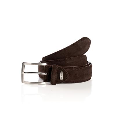 Ledergürtel MONTI, Herren, Gr. 110, braun (braub), Rindsleder, Gürtel Ledergürtel, 3,5 cm breit, Business-Casual, Veloursleder, kürzbar