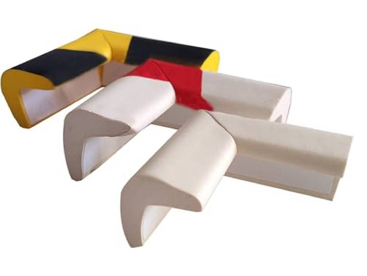 Hoekbescherming van schuim, 75 mm, wit