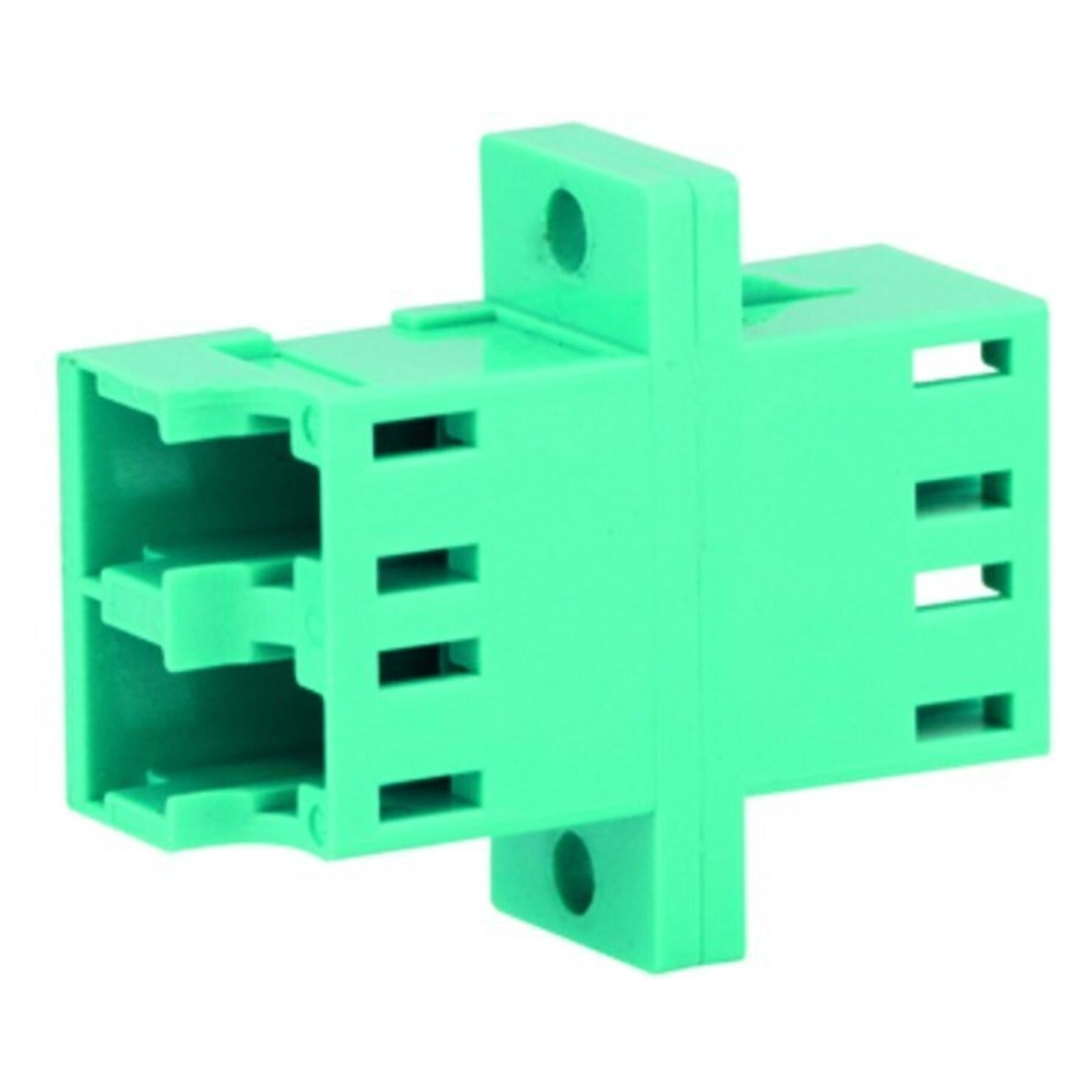Telegärtner LC Duplex Kupplung Multimode m. Flansch Phosphorbronzehülse Gehäuse türkis (Netzwerk Kupplung) (J08071A0028)
