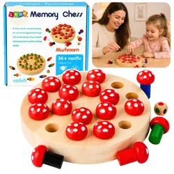 Familien-Gedächtnisspiel „Toadstools“ aus Holz