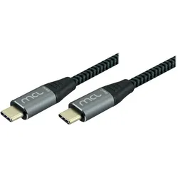 MCL USB 3.2 Type C Male Male Mesh (2 m, USB 3.2 Gen 2), USB Kabel