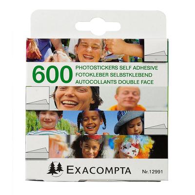 Exacompta 12991E 10x Packung mit 600 beidseitig klebenden Fotoecken - Weiß