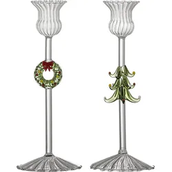 Branton Kerzenständer Tannenbaum 21 cm, transparent, 2 St.