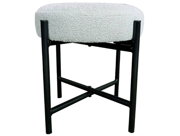 Hocker KEIRA 40x40x40cm stoff hellgrau