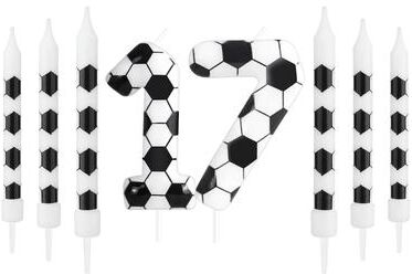 Inspired Living Soccer Birthday Candles Set 7 Pieces Football Cake Candles For Sports Theme Birthday Parties 17