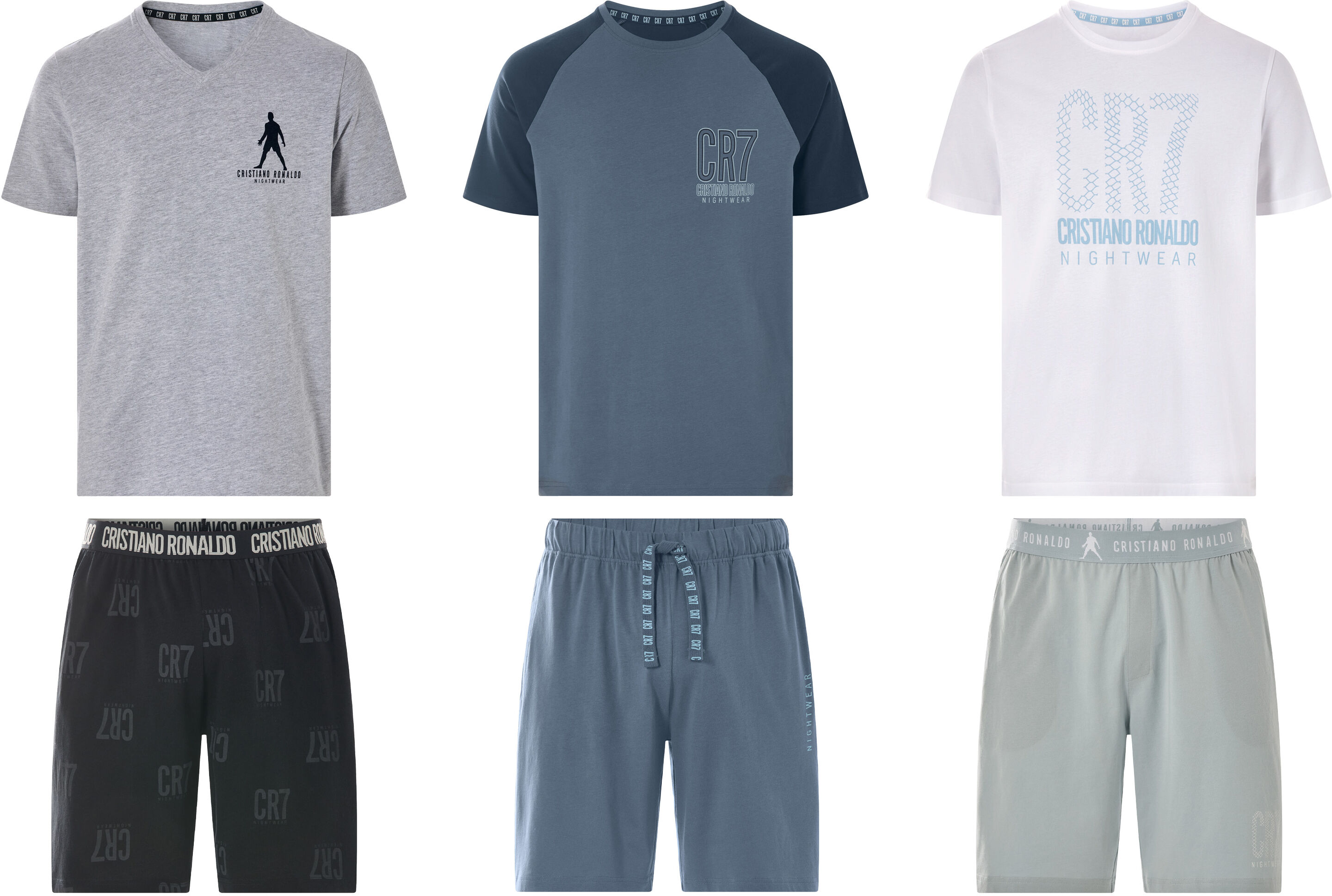 CR7 Christian Ronaldo Herren Shorty Pyjama, 2-tlg.
