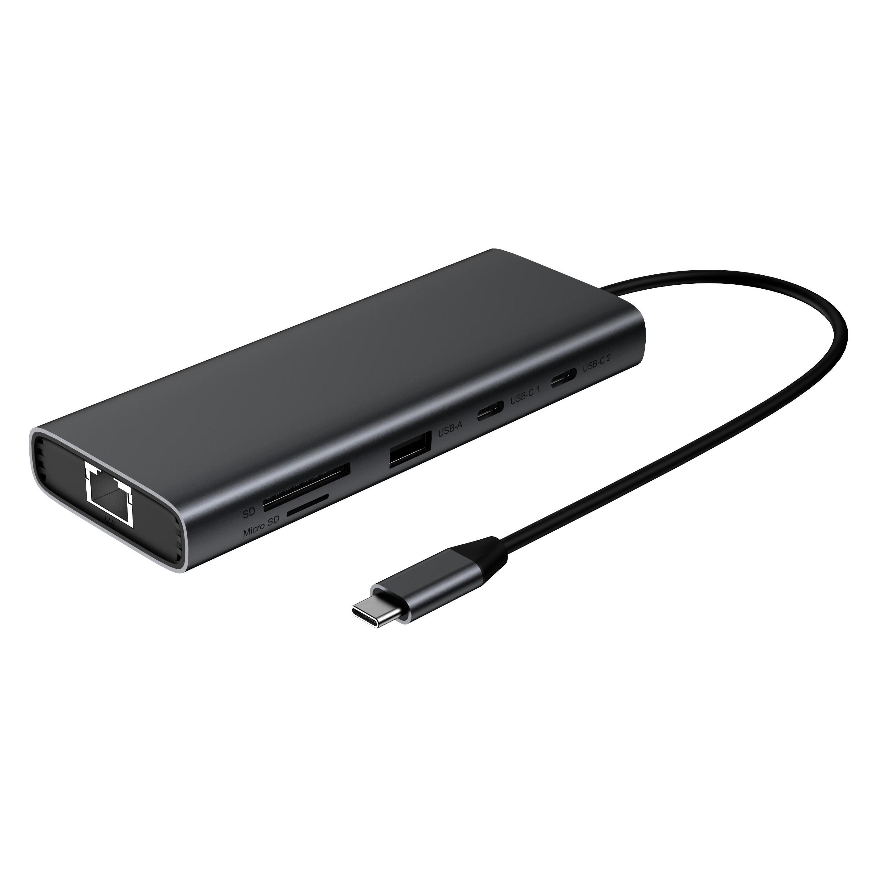 Fuj Tek 9-Port USB-C Hub, 100W PD (USB-C, 9 Ports) (WS-UMD327)