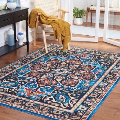 SAFAVIEH Riviera Machine Washable Slip Resistant Harriette Oriental Rug