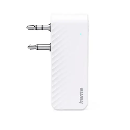 Hama 00014171 Bluetooth-Audio-Transmitter für Flugzeuge und universal, 10h, m. AUX, Weiß