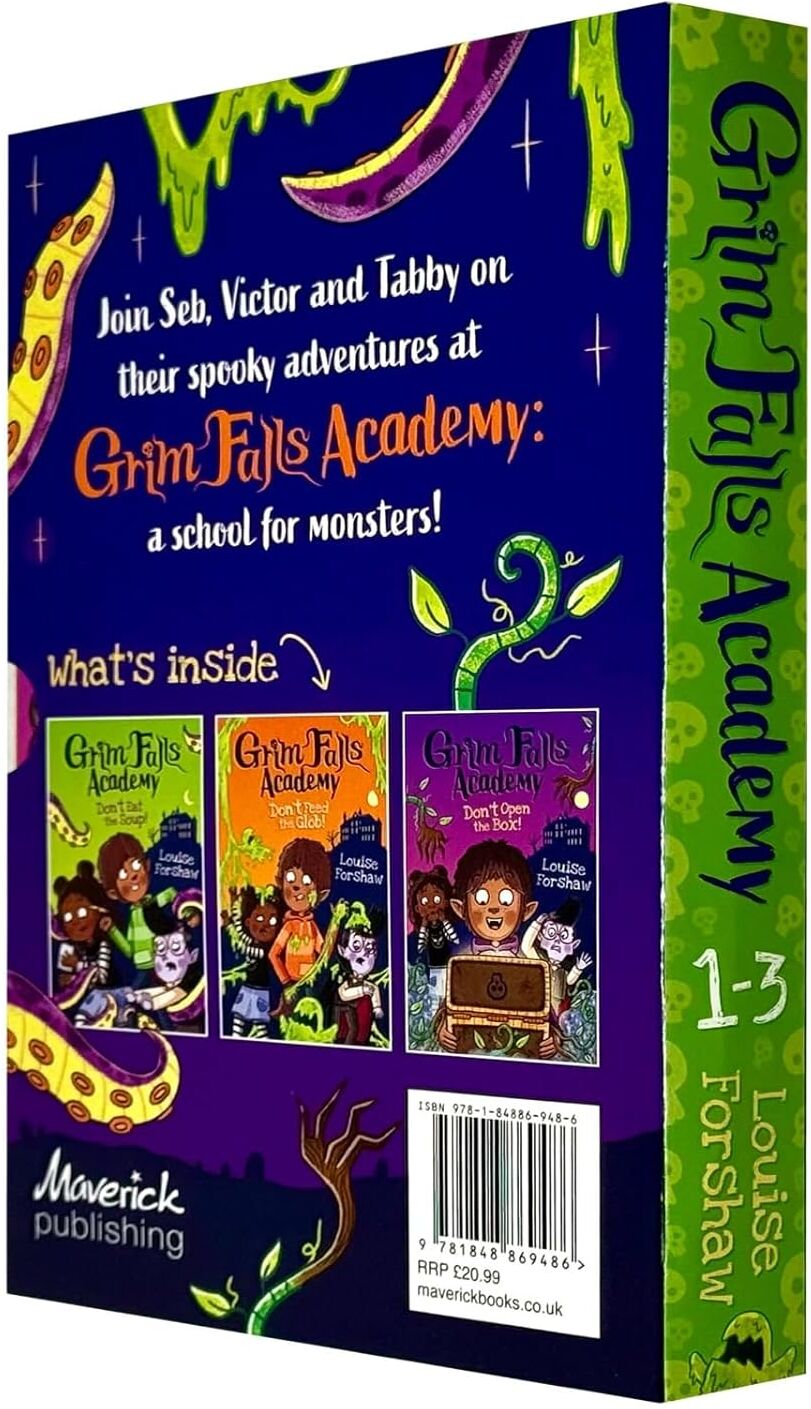 Maverick Arts Publishing Grim Falls Academy 3 Books Collection Set by Louise Forshaw - Paperback - Spooky Funny Chapter Books for Ages 7-11 - New