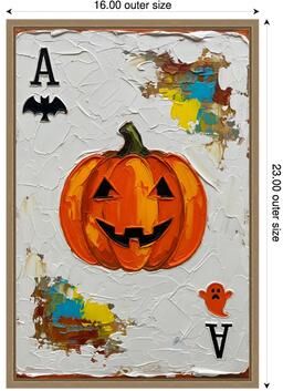 Amanti Art Halloween Ace Card by Hugo Framed Canvas Wall Art Print