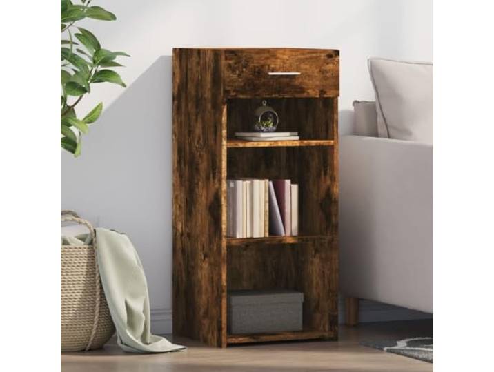 HEFZGDB Klassisches Sideboard mit Schublade aus Holzwerkstoff, stabiles Sideboard für die Wohnungseinrichtung, modernes mit zeitlosem Design und viel Stauraum, Räuchereiche 40x42,5x93 cm