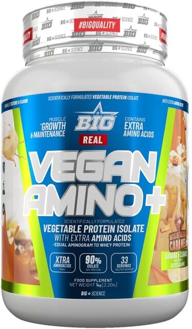 Big Real Vegan Amino+ 1 Kg Chocolate Preto