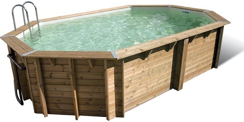 Ubbink Piscine bois Lagon 5,50 x 4,00 x h1,20m - Bleu