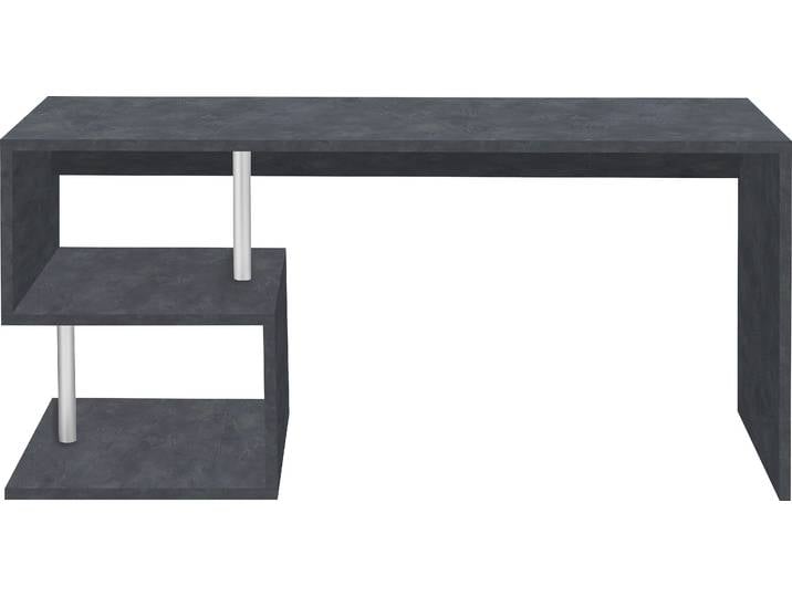 Schreibtisch HOME AFFAIRE Esse, modernes Design , grau (schieferfarben, schieferfarben), B:180cm H:77,5cm T:60cm, Tische, Schreibtisch, in verschiedenen Breiten, mit und ohne Monitoraufsatz, Made in Italy