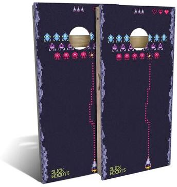 Skip's Garage Retro Space Fighter Outdoor Cornhole Board Set