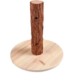 Duvoplus Nagerspielzeug Aktivitätsrad aus Holzrinde, Kleintierstalleinrichtung