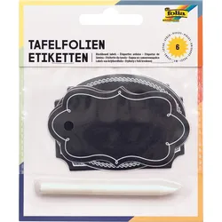 folia Tafelfolien Etiketten schwarz
