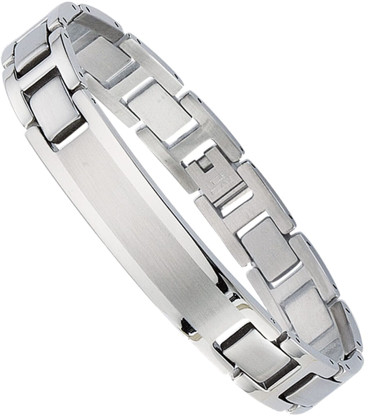 Edelstahlarmband ADELIA´S "Edelstahl Armband 21 cm" Gr. 21, silber, Armbänder, Herren, Silber 925 (Sterlingsilber), Edelstahlarmband