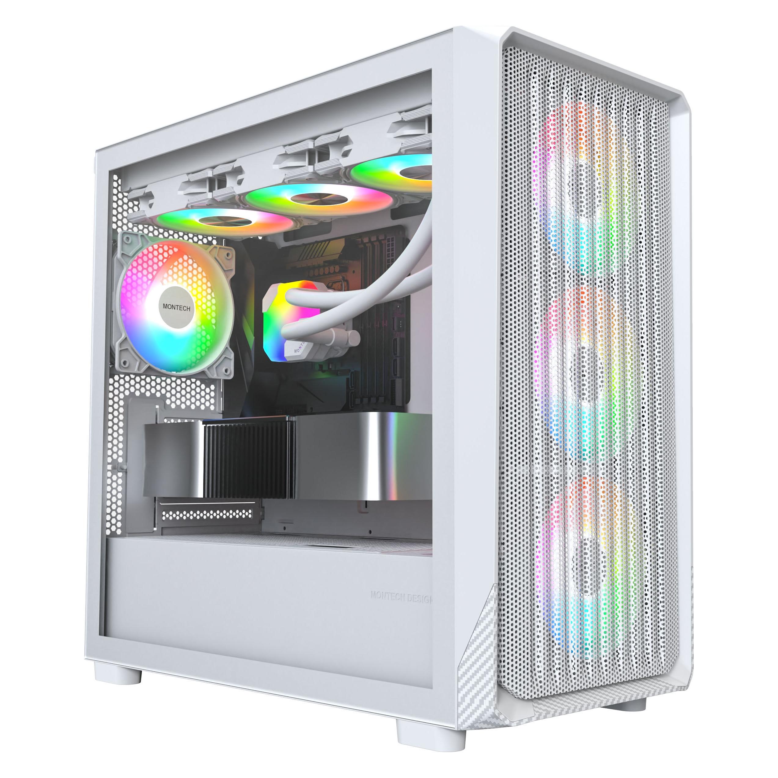Montech X5M (weiss, Tempered Glass) (mATX, Mini-ITX) (X5M (W))