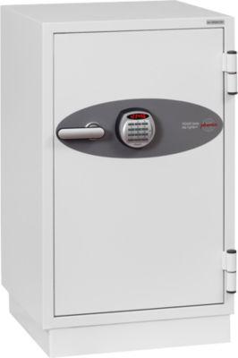 Feuerschutzschrank FS 0442, Elektronikschloss, B 520 x T 520 x H 820 mm, Stahl, signalweiß RAL 9003