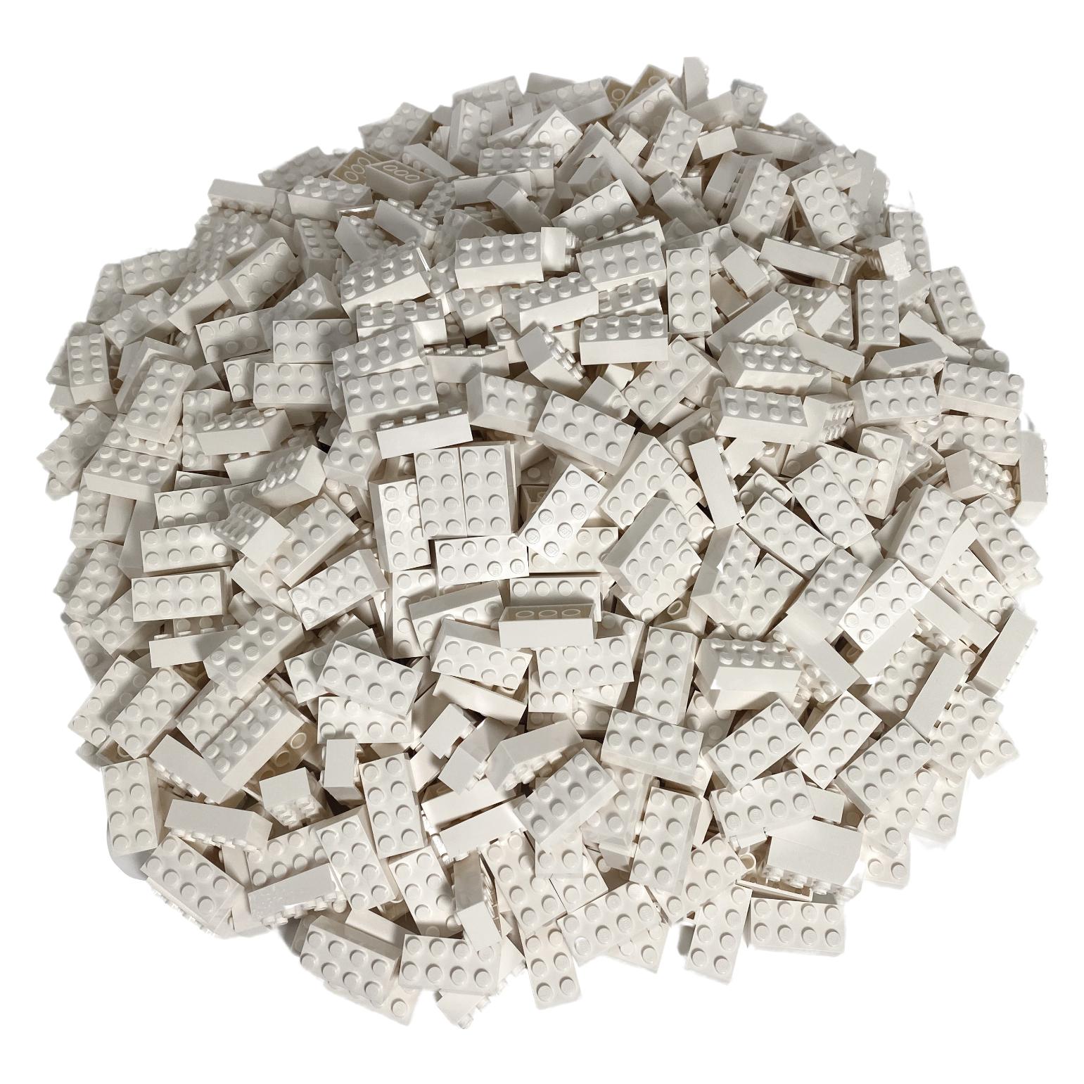 LEGO 2x4 Steine Weiss - 1000 Stück - White bricks 3001 (3001, LEGO Zubehör) (3001)