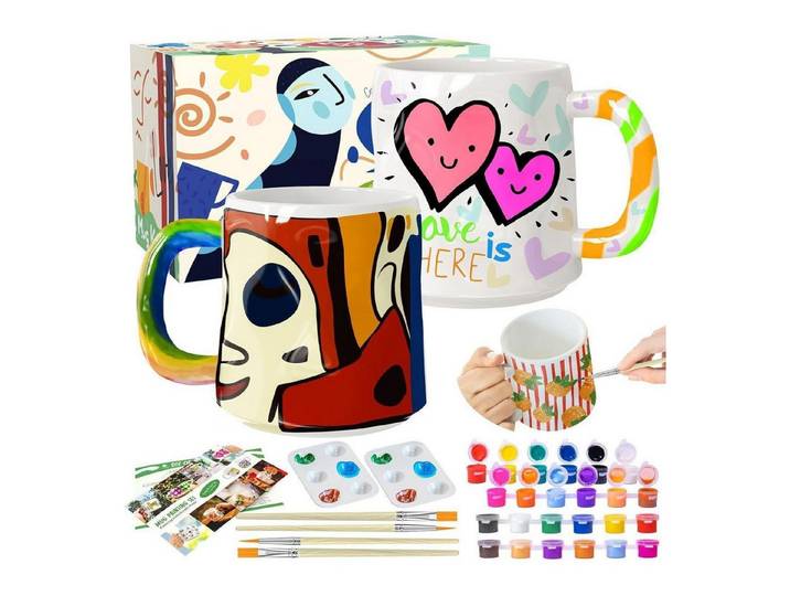 LuxusKollektion Kreativset Keramikmalset Tassen Welle DIY Bastelset